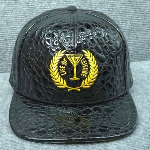Goorin Bros Life Of Leisure Snapback Hat Black Faux Croc Streetwear Cap Mens